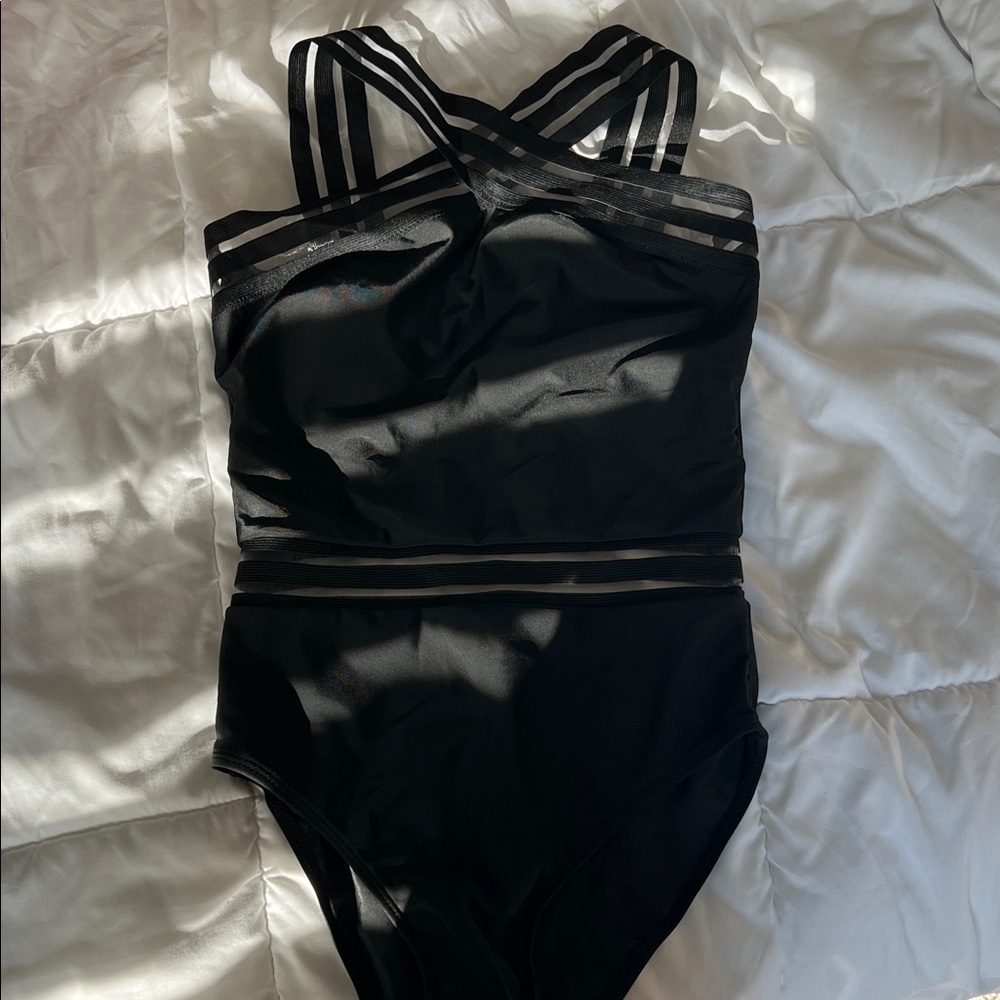 NWOT Black Strappy Swimsuit